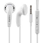 WOOEASY DIY VIDO Earbud Dynamic Bass Flat Head Plug HIFI In Ear Earphone White Black