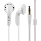 WOOEASY DIY VIDO Earbud Dynamic Bass Flat Head Plug HIFI In Ear Earphone White Black